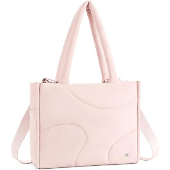 Handbags - Tote Bag Puffer Bags Quilted Pink